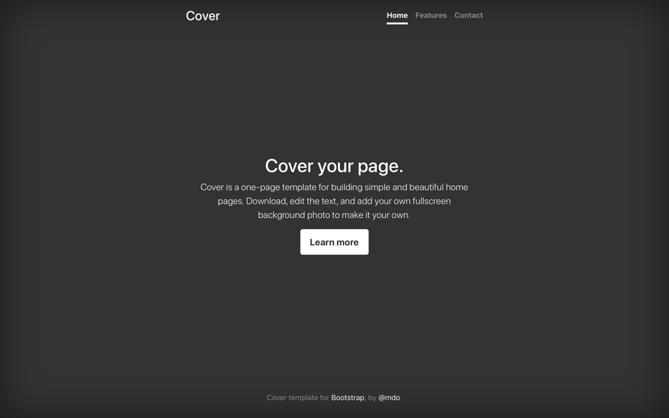 Cover Template For Bootstrap