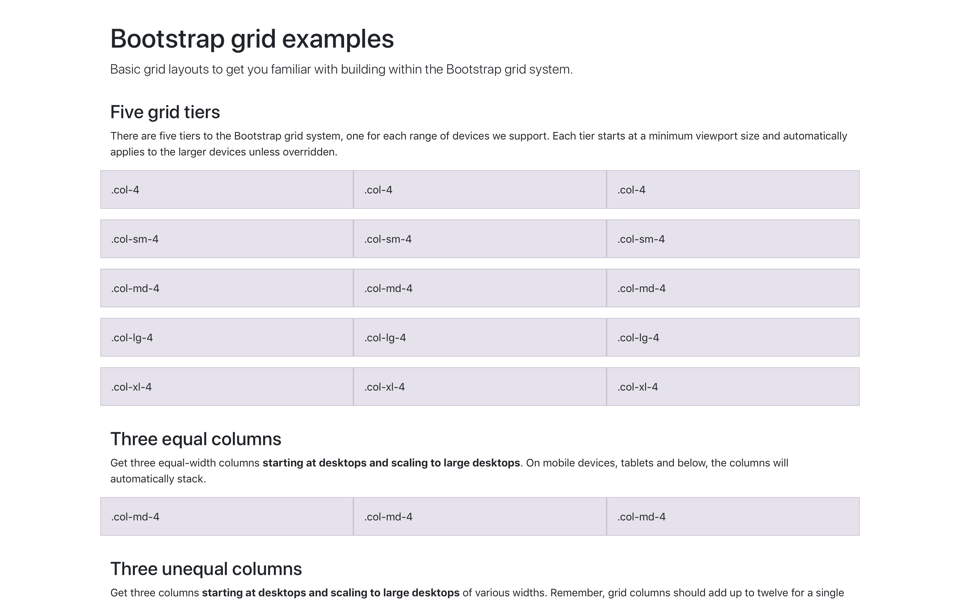 display grid bootstrap