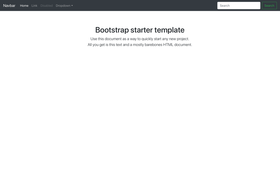 Bootstrap 4 starter template