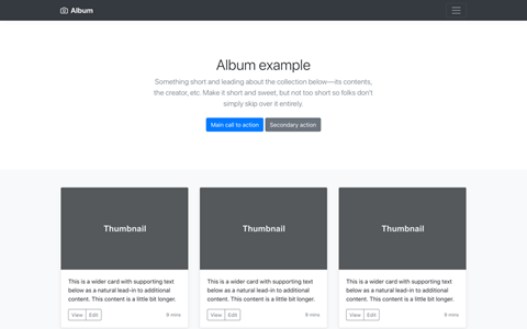 Bootstrap examples code